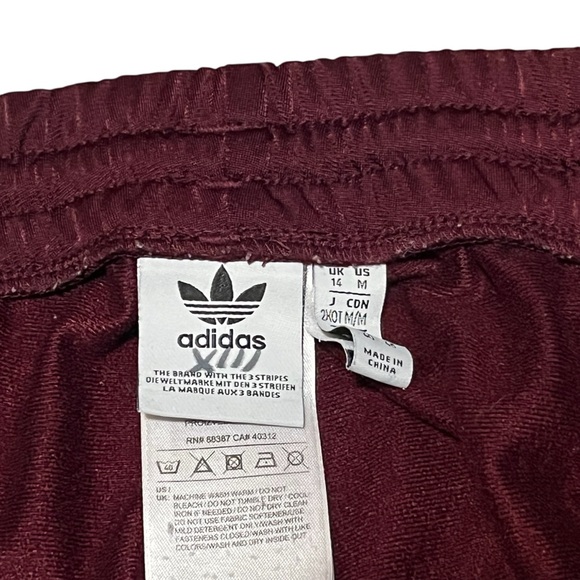 Adidas Men’s Maroon Track Pants Size Medium - Picture 3 of 7